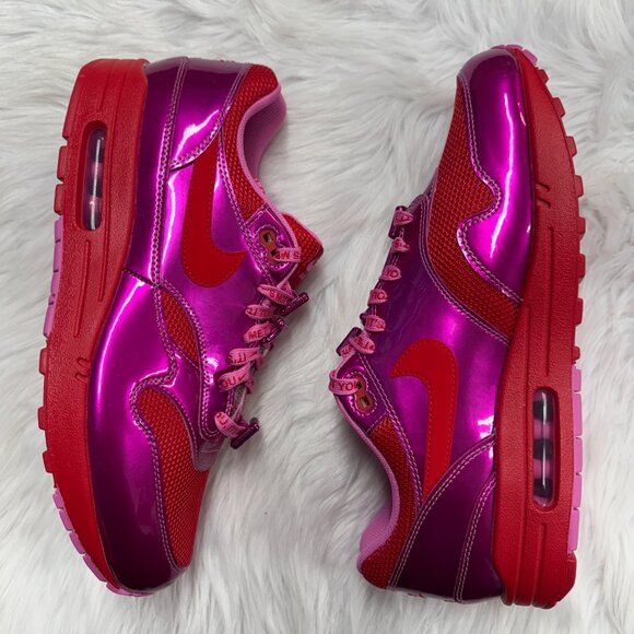 Nike Air Max 1 PRM Valentine’s Day Playful Pink Mens Shoes HV2301-600 NEW Multi - Picture 2 of 4